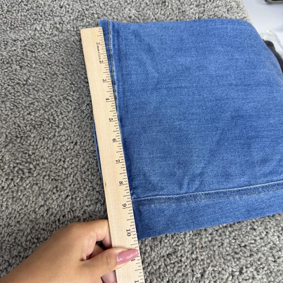 Cello Jeans Womens 3 Blue Medium Wash High Rise Distressed Flare Stretch Denim - Picture 13 of 13